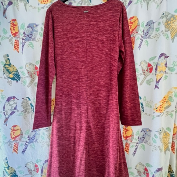 Prana Nadia Dress Space-Dyed Faux Wrap Lined Nocturnal Red XL NWT - Picture 5 of 10